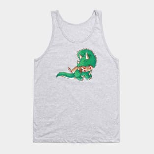 Tree Trimming Triceratops Tank Top